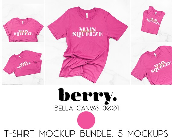 Bella Canvas 3001 Berry Mockup 3001 Berry Bella Canvas Etsy