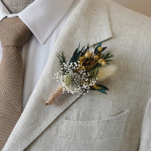 Dusty Blue + White Eucalyptus Boutonniere,Blue Groom Boutonniere,Eucalyptus Buttonhole,Groom&#39;s Buttonhole,Green and White Jacket Lapel