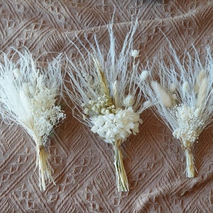 White Wedding Bouquet, Mini Bouquet,PampasGrass Bouquet,Dried Flower Bouquet,Decor Bouquet,Table Decorations,Wedding Gifts,Party Favor