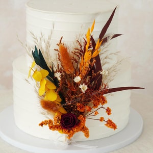 Red Rose Cake Topper,Fall Cake Decoration,Wedding Cake Topper,Bridal Shower,Party Topper,Cake Topper,Rustic Wedding,Flower Cake Topper