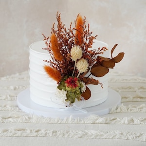 錆びたケーキトッパー、焦げたケーキデコレーション、DIYケーキトッパー、ドライフラワートッパー、パンパスケーキ、ウェディングケーキトッパー、フローラルケーキトッパー、パーティートッパー