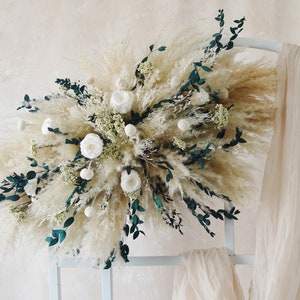 Disposizione di arco floreale, Disposizione di arco di nozze Boho, Decorazione rustica per pergolato di nozze, Sfondo di nozze, Fiore di arco di cerimonia, Arco di fiori secchi