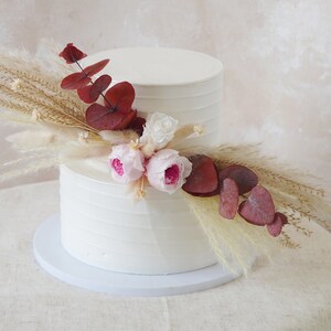 Blush/Cream Dried Flowers Cake Topper,Pampass Floral,Wedding Topper,Floral Cake Topper,Silk Flower Cake Topper,Rust Cake Topper,Party Topper