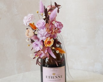 Wine Decoration Flowers,Wine Bottle Bouquet,Christmas Party Decoration,Wine Bottle Arrangement,Gifts for Wine Lovers,Decoration Flowers