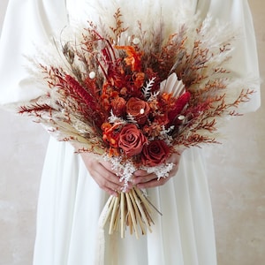Herbst Terracotta Brautstrauß,Boho Gebrannte Orange Bouquet,Brautstrauß Gebrannte Orange,Brautstrauß Gebrannte Orange,Hochzeitsstrauß,Brautstrauß