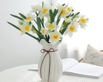 Jonquilles réalistes, Jonquilles artificielles, Jonquilles, Tiges de plantes artificielles, Décoration de mariage, Décoration d'intérieur, Bouquets DIY, Centres de table, Décoration de cuisine