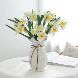 Jonquilles réalistes, Jonquilles artificielles, Jonquilles, Tiges de plantes artificielles, Décoration de mariage, Décoration d'intérieur, Bouquets DIY, Centres de table, Décoration de cuisine
