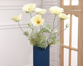 29" Faux Poppy Flower,Silk Flower Poppy,Artificial Poppy Flower,DIY Floral,Wedding/Home Decoration,Bridal Bouquet,Table Setting,Arrangement