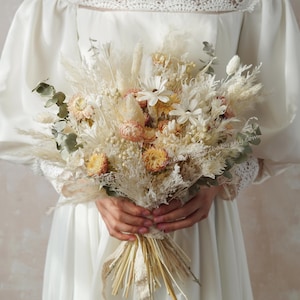 Natural Dried Flowers Flower bouquet,Dried Flowers Bridal Bouquet,Rustic Boho Bouquet,Wedding Bouquet,Bridal Bouquet,Flower Bouquet
