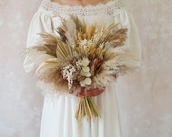 Neutral Bouquet,Autumn Wedding Bouquet,Bunnytail bouquet,Wedding Bouquet,Bridal Bouquet,Boho Bouquet,Bridal Bouquet