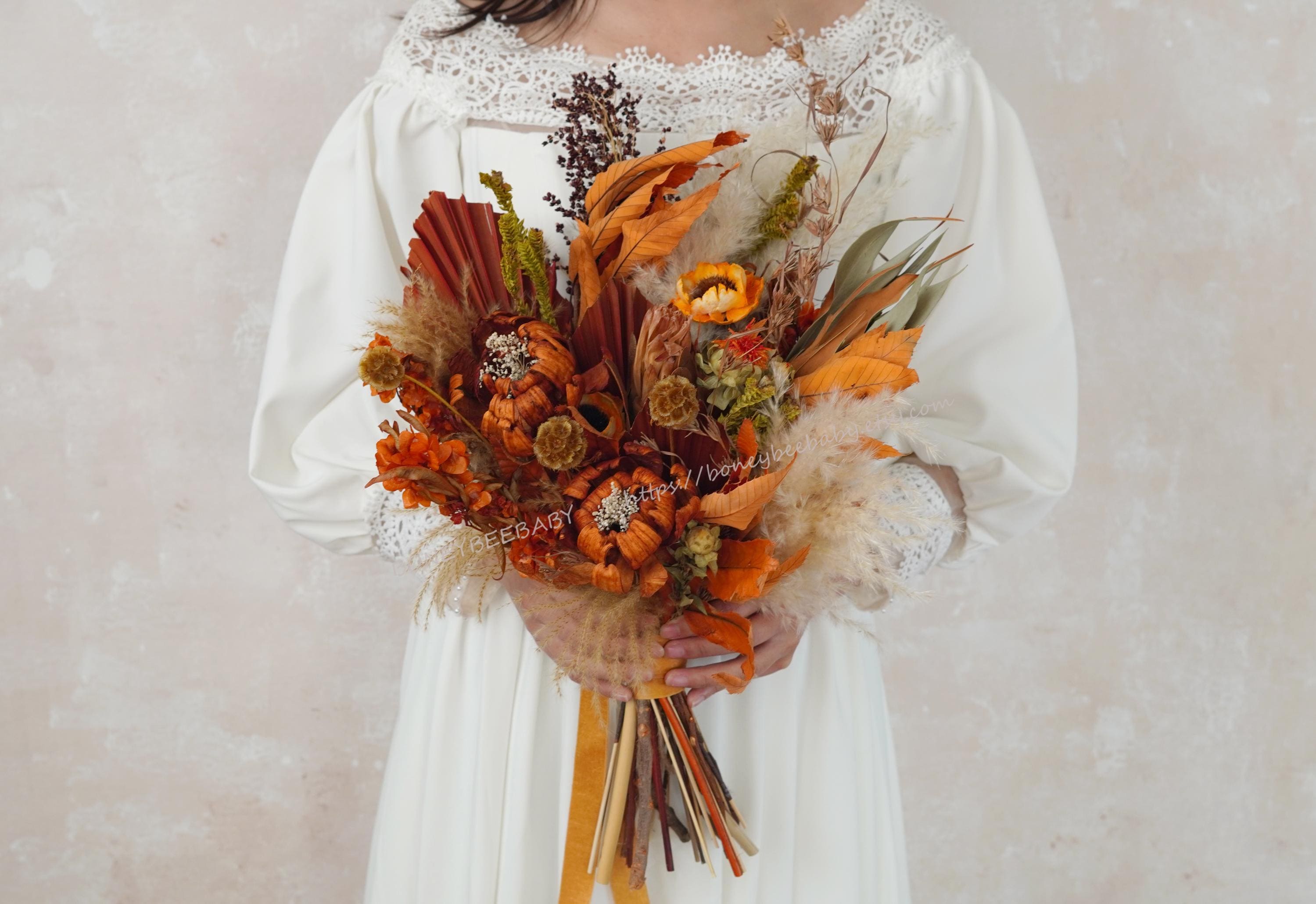 Ling's moment Bruiloft Bloemen Set van 6 Pre-Made Kleine Bloemen Bruiloft Centerpieces Mini Bloem Boeketten (Terracotta