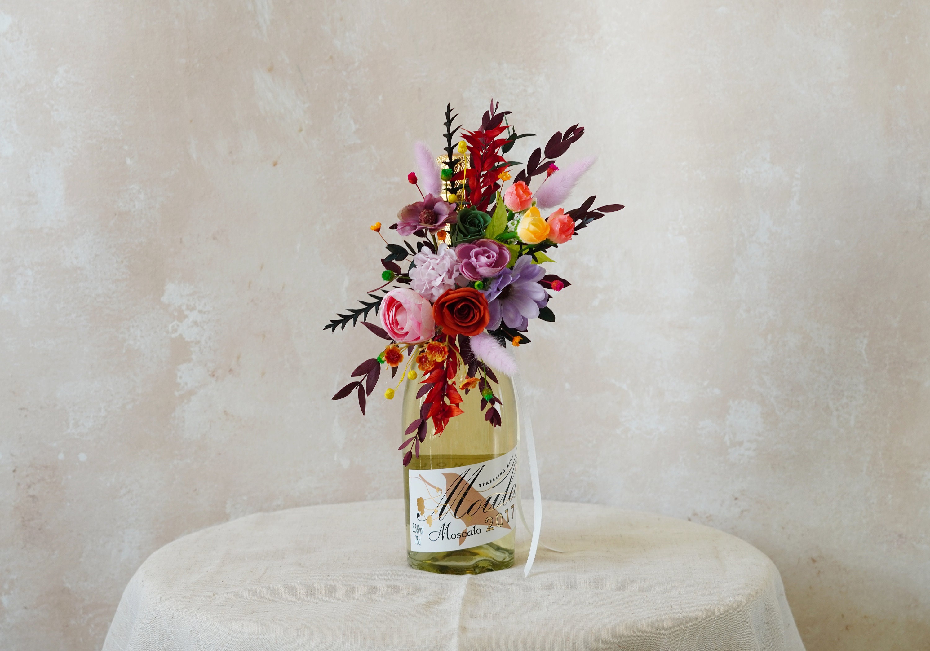 Wine Vase Flowers,wine Bottle Bouquet,gifts for Wine Lovers,wedding ...