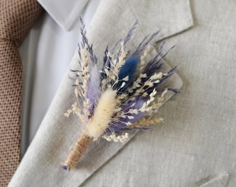 2 Stück Lila Tulpen Boutonniere – Für Herren Zur Hochzeit, Abschlussball & Feiern