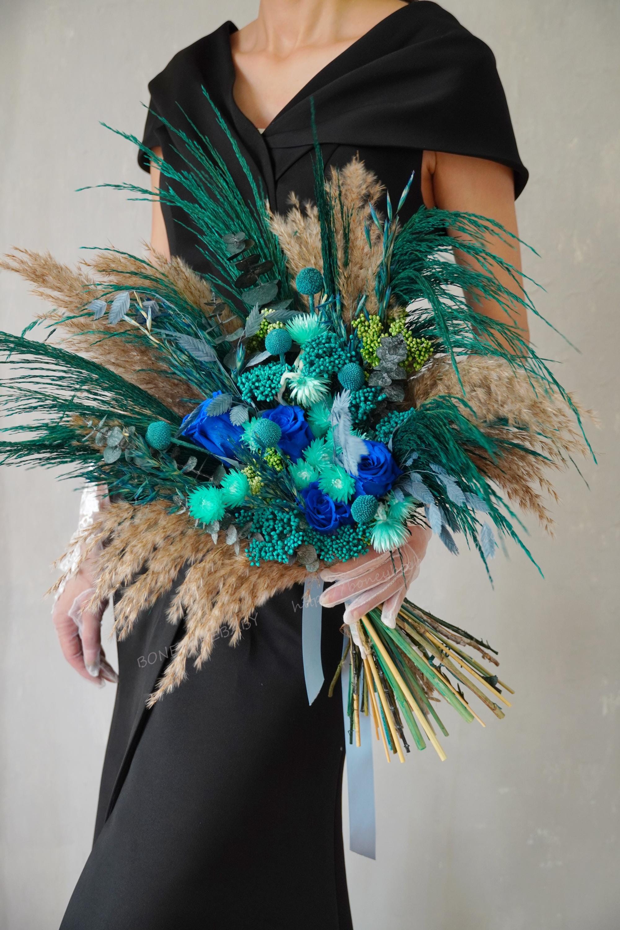 Teal Bridal Bouquet