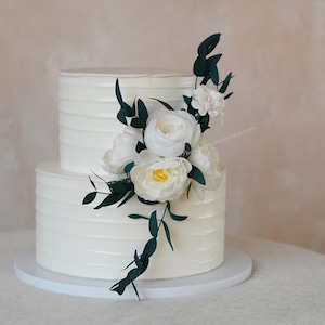 Eucalyptus Leaf Cake Topper,Silk Flower Cake Topper,Cake Topper,Wedding Cake Topper,Dried Flower Cake Topper,Fresh Flower Cake Decoration