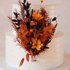 Red Rose Cake Topper,Fall Cake Decoration,Wedding Cake Topper,Bridal Shower,Party Topper,Cake Topper,Rustic Wedding,Flower Cake Topper