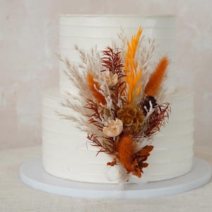 Terracotta Cake Topper,Fall Cake Decoration,Wedding Cake Topper,Bridal Shower,Party Topper,Cake Topper,Rustic Wedding,Flower Cake Topper