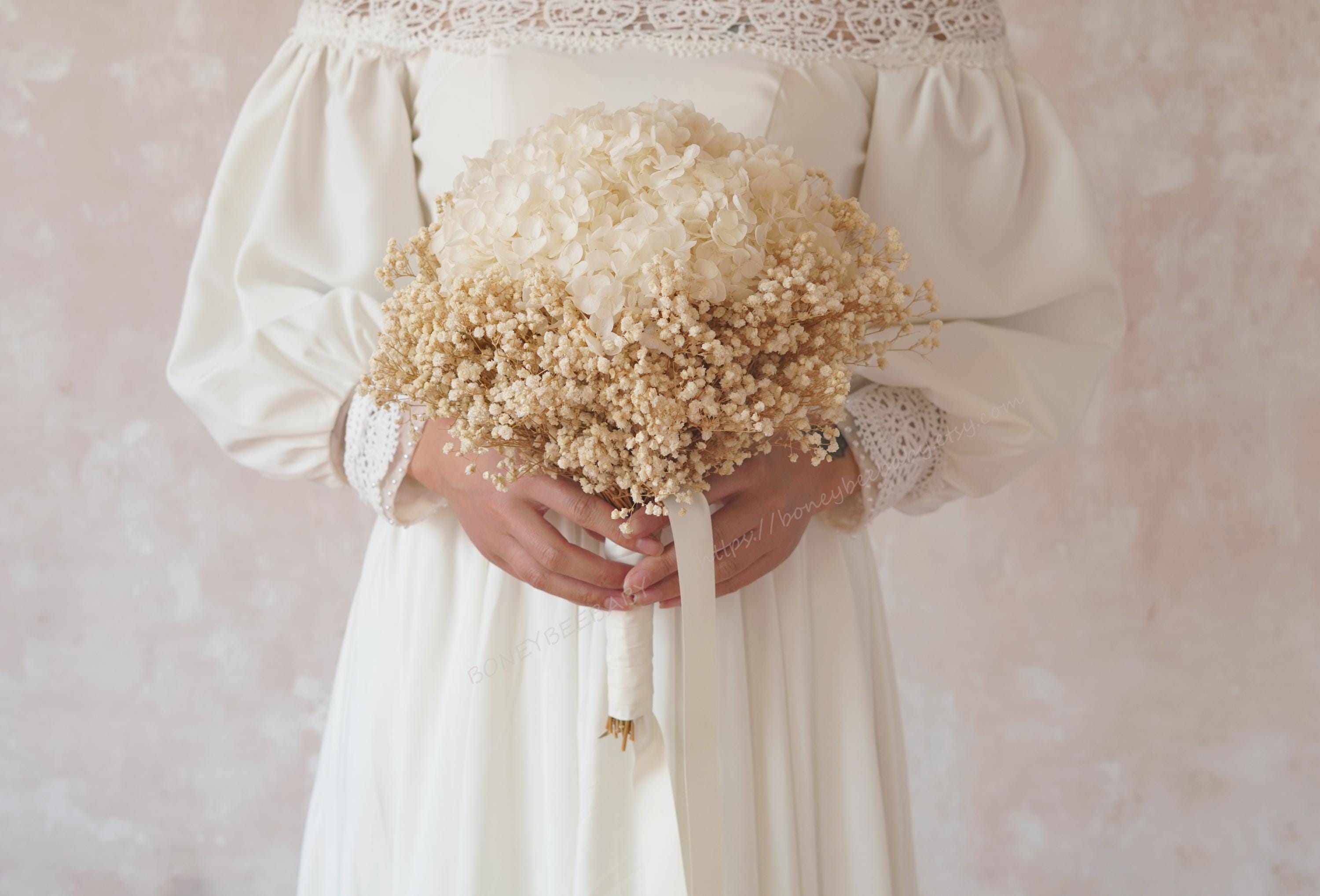 White Hydrangea Wedding Bouquet