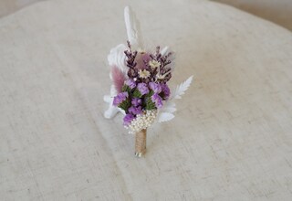 Bracciale Con Fiore Viola E Perle – Gioiello Bohéme Elegante Per Donna, Ideale Per Sposa E Damigella