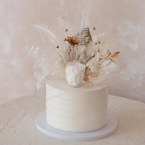 Gold Cake Topper,White Rose Topper,Wedding Cake Topper,Handmade Cake Topper,Cake Decor,DIY Topper,Floral Cake Topper,Party Topper