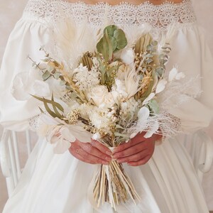 Natural eucalyptus leaves Flower bouquet,Dried Flowers Bridal Bouquet,Rustic Boho Bouquet,Wedding Bouquet,Bridal Bouquet,Flower Bouquet