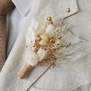 Autumn Wedding Boutonniere,Men Boutonniere,Rustic Boutonniere,Dry Flower Wedding Boutonnière,Boho Best Man Accessory,Groom Boutonnières