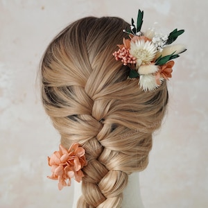 Blush Hair Clip,Wedding Hair Clip,Bridal Hair Clip,Dried Flower Hair Pins,Autumn Hair Clips,Floral Hair Pins,Flower Pin Set
