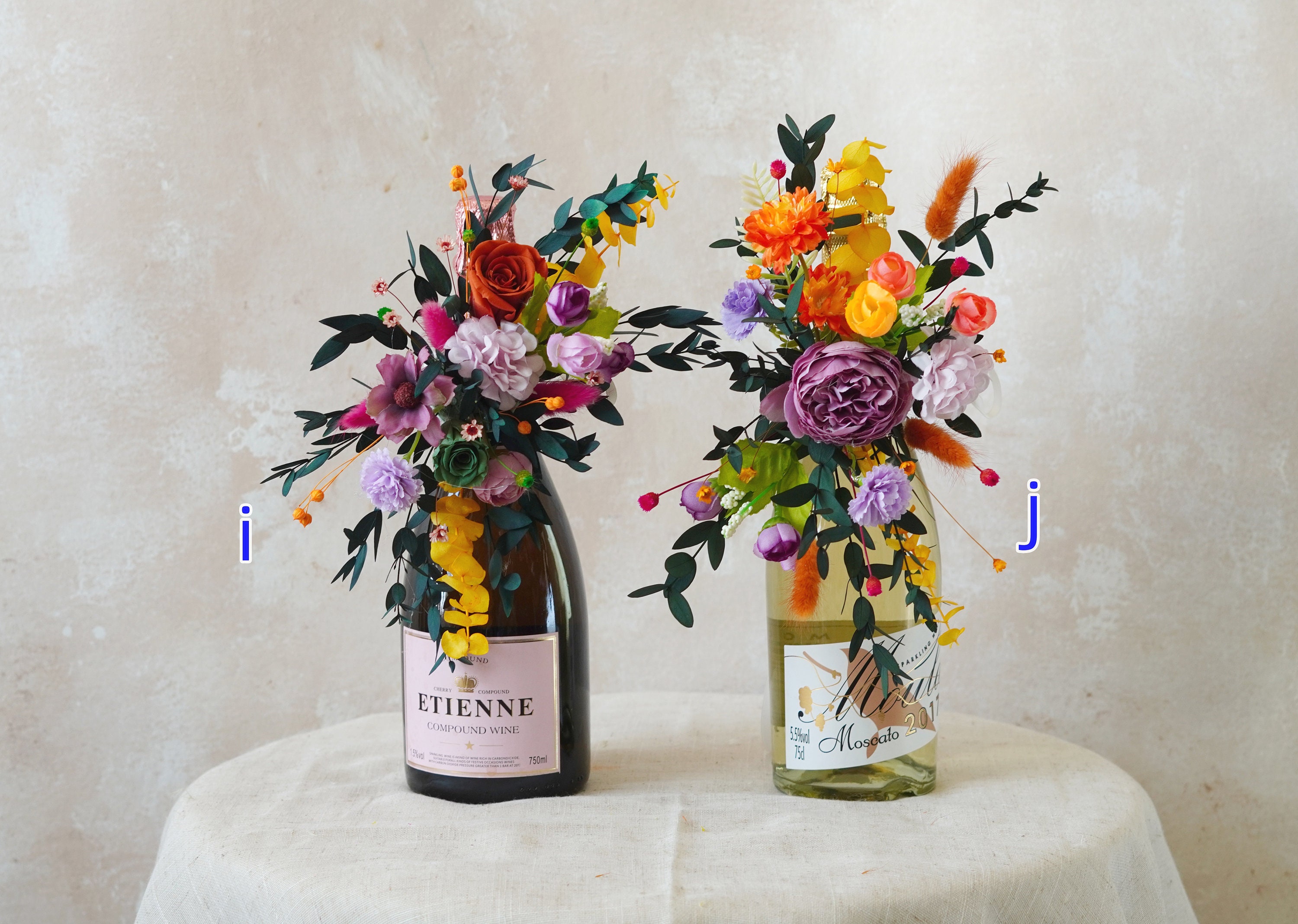 Wine Vase Flowers,wine Bottle Bouquet,gifts for Wine Lovers,wedding ...