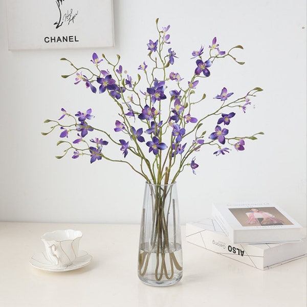 Realistic Fake Delphinium Flowers,Real Touch Delphinium,Artificial Flowers,DIY Wedding Bouquets,Centerpieces,Wedding/Home Decorations,Gifts
