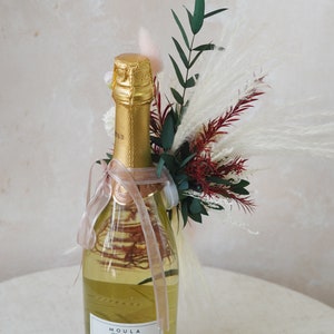 BurgundyPink Wine Decoration,Wine Bottle Bouquet,,Wine Centerpiece,Christmas Party Decoration Wedding Gift,Housewarming Gift,Party Favor image 3