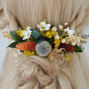 Bridal wedding Headpiece,Autumn Wedding Comb,Neutral Hairpin,Girls Hair Accessories,Bridal Comb, Flower Comb