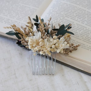 Bridal Dried Flower Hair Comb,Bridal Hair Accessory,Hair Comb,Autumn Hair Comb,Bridal Wedding Floral Comb,Natural wedding Bridal accessories
