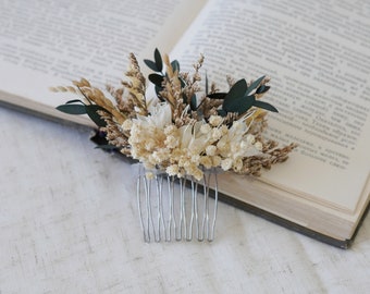 Bridal Dried Flower Hair Comb,Bridal Hair Accessory,Hair Comb,Autumn Hair Comb,Bridal Wedding Floral Comb,Natural wedding Bridal accessories