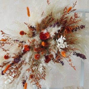 Rust Terracotta Wedding Arch,Burnt orange flowers,Fall Wedding,Flower arch arrangement,Ceremony Arch,Wedding Arrangement,Wedding Backdrop