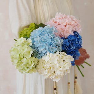 Real Touch Big Hydrangea,Hydrangea Artificial Silk Flowers,Home Decor,Bridal Bouquet,Wedding Decoration,Flower Arrangement,Table Centerpiece