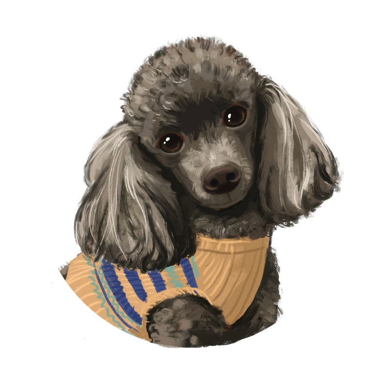 Custom Pet Portrait Digital Download Pet Memorial Pet Etsy