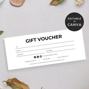 Printable Gift Certificate Salon, Editable Gift Certificate Template, Beauty Salon Gift Voucher, Editable Gift Coupon, Modern Gift Vouchers