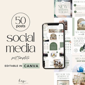 Social Media Posts for Cleaning Company, Cleaning Business Social Media Templates, House Cleaning Instagram Post, Cleaning Service Marketing
