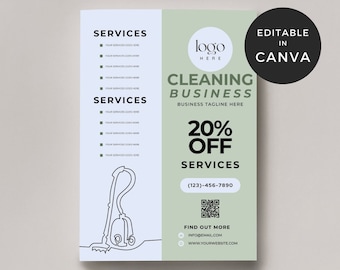 Folleto de limpieza comercial, plantilla de folleto de limpieza de casas, publicidad de negocios de limpieza, folleto de servicios de limpieza, limpieza de oficinas