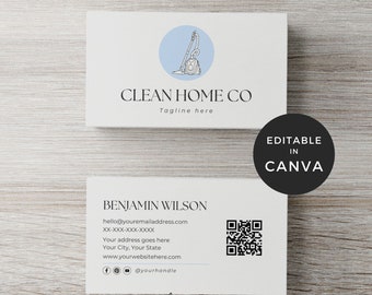 Cleaning Services Business Cards Template, House Cleaning Business Cards, Business Card for Cleaning, Cleaning Company Business Cards Canva