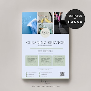 House Cleaning Service Flyer, Commercial Cleaning Flyer, Cleaning Business Flyer Template, Cleaning Services Flyer, Office Cleaning Service