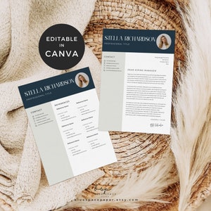 Currículum de asistente de maestro, plantilla de CV minimalista y carta de presentación, plantilla de currículum de subdirector, plantilla de currículum profesional Canva