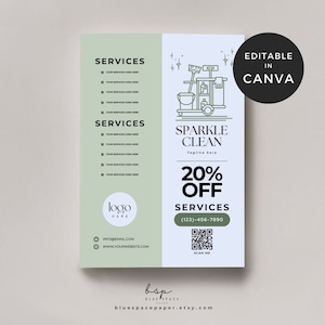 Folhetos de serviço de limpeza de escritório, folheto de limpeza comercial, modelo de folheto de limpeza de casa, publicidade de negócios de limpeza, modelo de folheto DIY