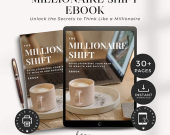 Millionaire Ebook, Money Mindset Ebook, Financial Freedom Guides, Financial Success Mindset, Manifesting Money Ebook, Millionaire Mindset