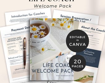 Life Coach Welcome Pack, Client Onboarding Template, Coaching Business Kits, Coaching Client Welcome Packet Template, Coaching Resources