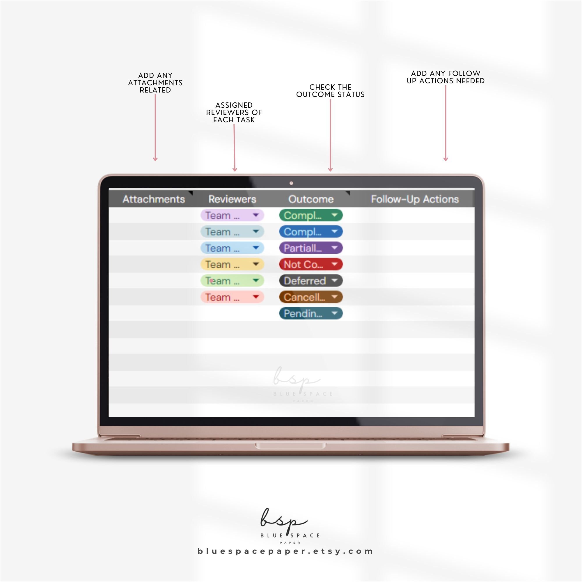 Team Task Tracker, Project Management Template, Priority Matrix, Team ...
