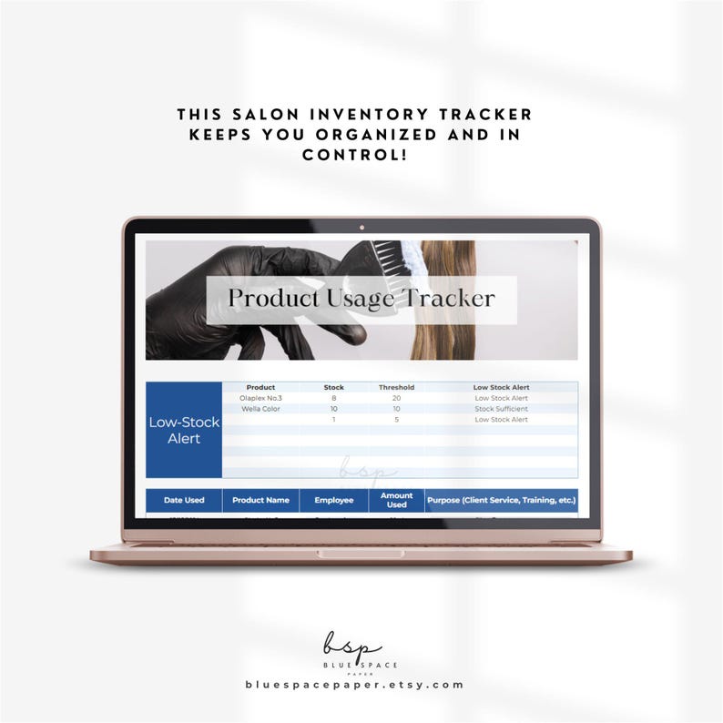 Salon Inventory Tracker, Beauty Business Bookkeeping Google Sheets ...