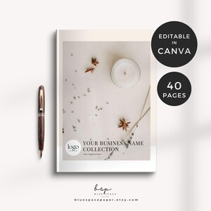 digital printable LINE SHEET CANDLE BUSINESS canva template