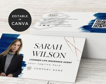 Life Insurance Agent Business Card, Financial Advisor Canva, Health Insurance Marketing, Insurance Business Advertising, Insurance Broker