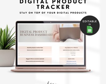 Etsy Digital Product Planner And Tracker Google Sheets, Business Planner Spreadsheet, Product Management Tools, New Shop Tracker Sheets